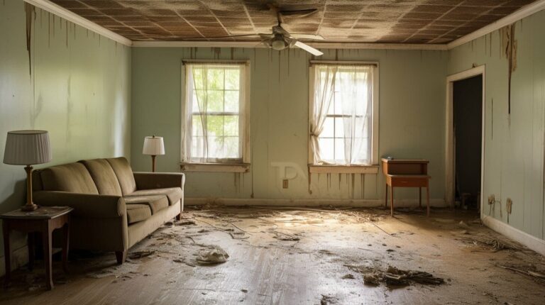 What does water damage look like?