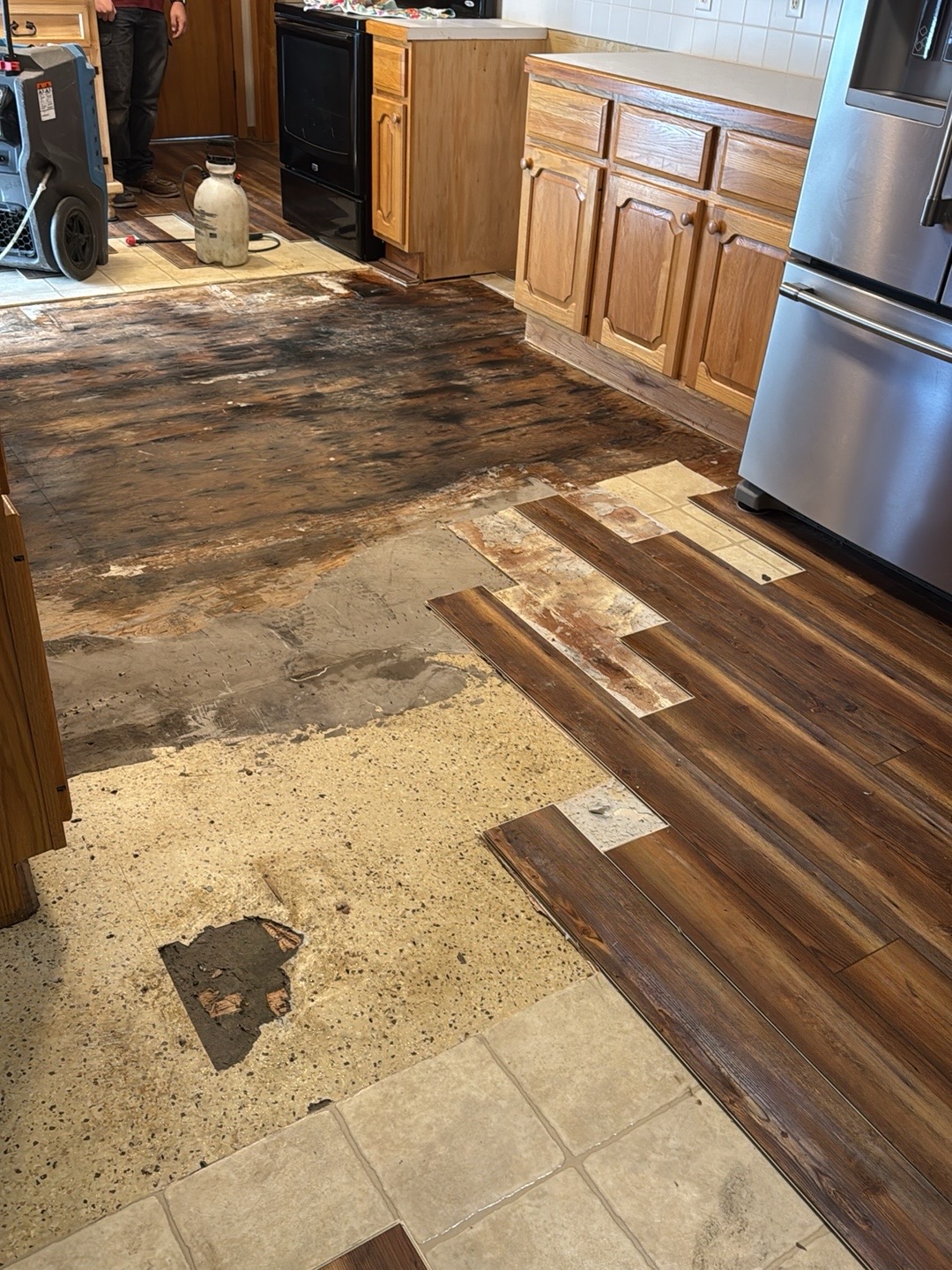 Water damage restoration project in El Dorado, Kansas